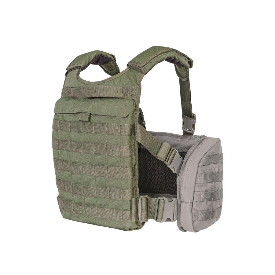 IRR Equipment|Tactical Equipment Tasmanian Tiger | Tt Trooper Back Plate Irr Chest Rig Extension Stone-Grey-Olive