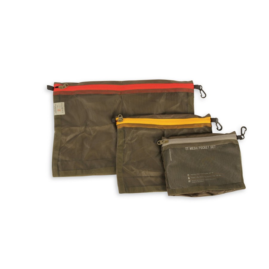 Accessories|Backpacks Tasmanian Tiger | Tt Mesh Pocket Set Mesh Pockets In Three Sizes Olive